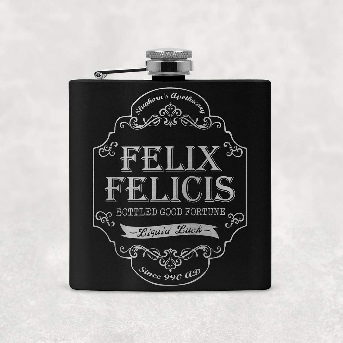 Magical Wizard Felix Felicis 6oz Hip Flask with Gift Box and Funnel