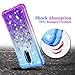 Ruky for OnePlus 6T Case, Gradient Quicksand Series Glitter Flowing Liquid Floating Soft TPU Bumper Cushion Reinforced Corners Protective Women Girls Cute Case for OnePlus 6T (Blue Purple)