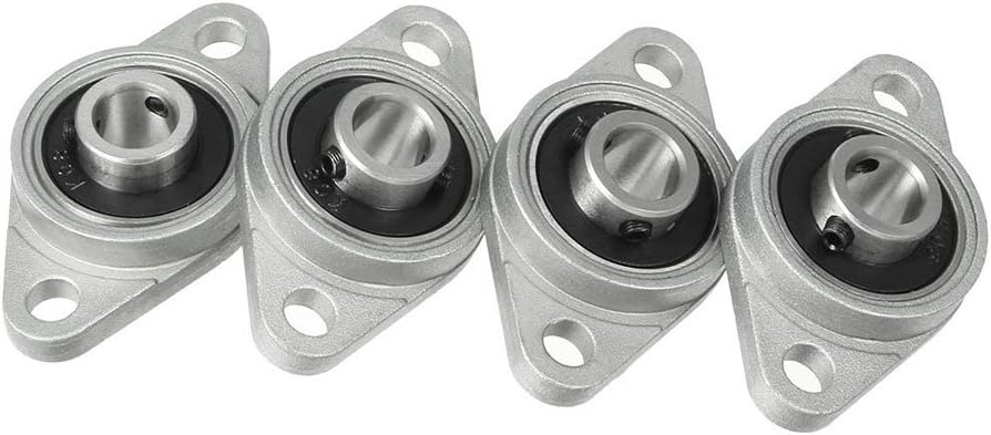 Sumje KFL08 8mm Zinc-Aluminum Alloy Self-aligning Flange Pillow Block Bearing (Pack of 4pcs)