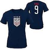 Outerstuff Womens US Soccer Name & Number Short Sleeve Tee, Navy, X-Large