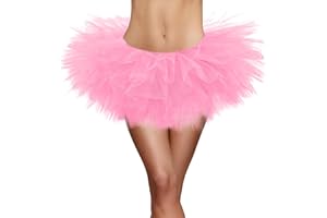 MOZYRENL Tutu for Women Adult - 5 Layered Classic Tulle Skirts Halloween Costume Tutu for Women 80s Tutu Skirt