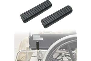Wheelchair Brakes Handle Cover for 0.56" Flat Wheel Lock Grips Replacement, Set of 2 (Black-2)