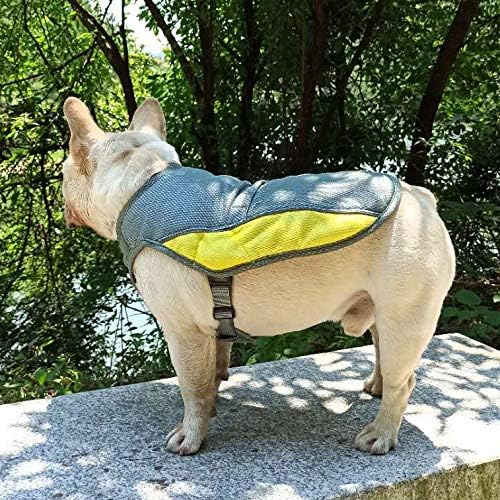 Hifrenchies Cooling Vest Harness for Dogs French Bulldog Summer Cooling Vest Outdoor Dog Jacket Safety Reflective Vest Cooler Jacket Sun-Proof Pet Coat Vest for frenchie(S)