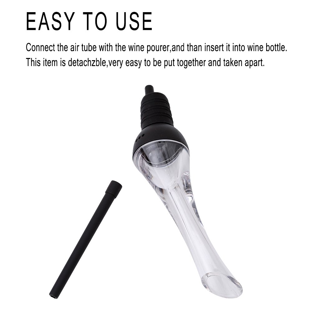 iRoundy Weinbelüfter,Wein Ausgießer, für rote und weiße Weine-Dekantieren mit Eleganz und Einfachheit