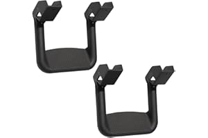 iMonse 2Pcs Universal Black Aluminum Side Step Bars Replacement for Trucks from Chevy (Chevrolet), Ford, Toyota, GMC, Dodge RAM, Jeep