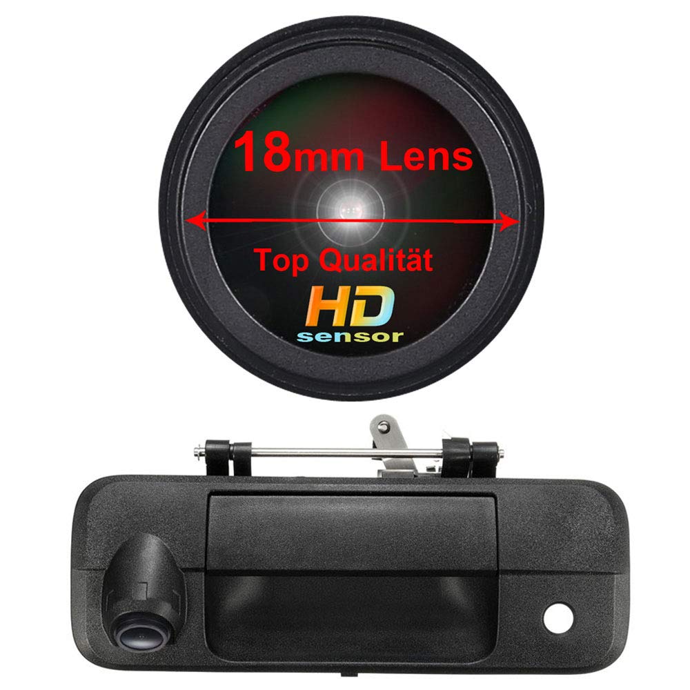 Car Reversing Camera Car Trunk Handle Camera Waterproof Backup Parking System with Night Vision for van for Toyota Tundra 2007-2013 Tailgate Handle Toyota Tacoma 2016-2018