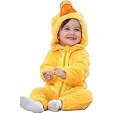 DarkCom Unisex Baby Duck Costume Animal Onesie Toddler Hooded Romper Halloween Kids' Christmas Pajamas