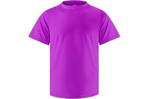 OYJ Boys Rash Guard Short Sleeve Swim Shirt UPF+ 50 Rashguard for Toddler Teens Water Sun Shirts Swim Wear Quick Dry