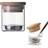 Nail Art Brushes Washing Cup, Portable Dappen Dish with Mesh Layer &amp; Lid | Multi-use Nail Acrylic Liquid Monomer Holder, Glitter Remover Cup for Nail Art Salon &amp; DIY Use