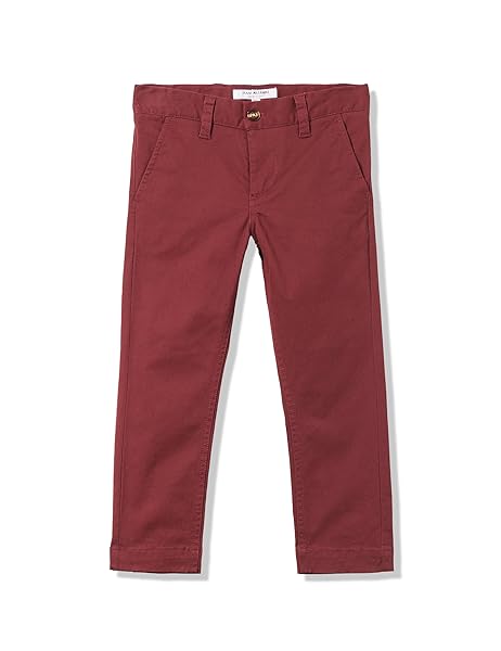 ISAAC MIZRAHI BOYS’ TWILL COTTON PANT, OLIVE