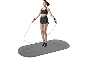 DOFOPO Jump Rope Mat 71"/63"x24" Larger Non-Slip Indoor Outdoor Exercise Fitness Mat, High-Density Workout Shock Absorption for Home Gym Flooring Concrete Jumping Rope