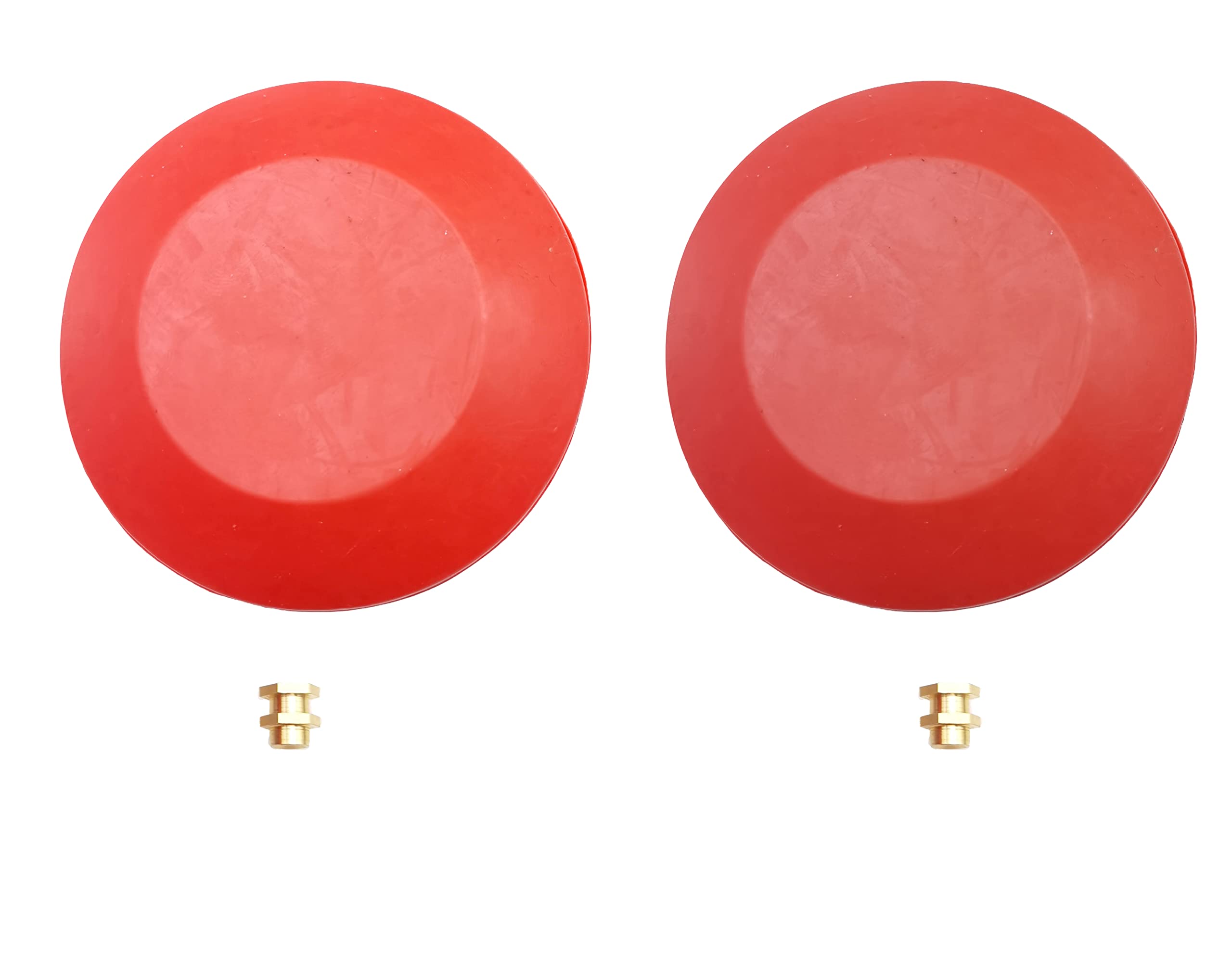 Photo 1 of 2pcs Red Chemical Resistant Combo Seat/Disc Fits Both Snap and Screw On Toilet Flapper for American Standard 033643-0070A Fluidmaster Flush Valve Seat Disc 5103