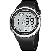 Hearkent Atomic Talking Watch Sets Itself for Visually Impaired or Seniors | Large Dial, LCD Big Number Easy-to-Read, Clear English Speaking, CR2032 Battery, Talking Watches for Elderly/Blind