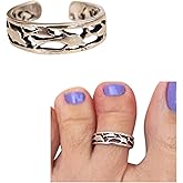 Handmade Silver Swimming Dolphins Adjustable Toe Ring, 925 Sterling Silver, Marine Ocean Animal Dainty Open Toe, Pinky or Knuckle Rings for Women, By MiYa Jewelry Creations