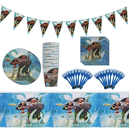 Moana Birthday Party Supplies 82 Items- Party Bundle Decorations For 20 Guests-