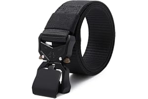Nelbons belt Tactical Belt, Military Hiking Rigger 1.5" Nylon Web Work Belt with Heavy Duty Quick Release Buckle