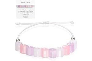 SMAODSGN Fidget Anxiety Bracelet Jewelry Pink Purple Adjustable Mood Bracelet Resin Beaded Bracelet Fidget Strand Anxiety Bracelet Spinner Healing Handmade Gift For Women Jewelry Friend Party Birthday