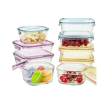 Alimentos cajón para verduras-resistente al calor de 9 piezas Set ...