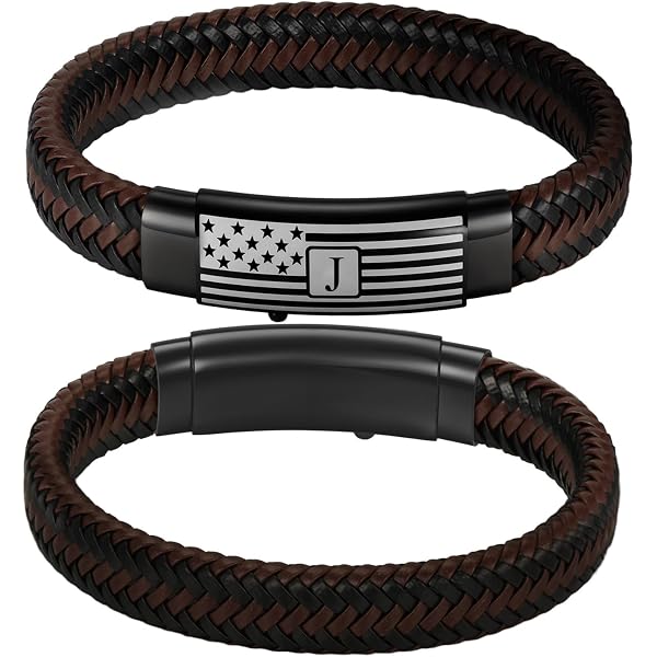 HZMAN Stainless Steel Black Elastic Cuff Bracelet For Men - Adjustable Grid Woven Bangle Jewelry Gift - View #14