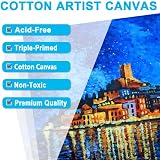 MOKANI 10 Packs Canvas for Painting 20x20 cm 8x8 Blank Panels view 3