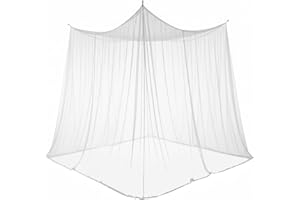 Mosquitos Netting for Bed, Fine Mesh 4 Corner Bed Canopy, 71x77x65 Inch White Bug Net for Camping Home Outdoor Travel