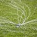 Gilmour Heavy Duty 692 Sq Ft Spinning Sprinkler with Wheeled Base, Metal Whirling Sprinkler Head for 360 Degree Coverage in Flower Beds and Vegetable Gardens