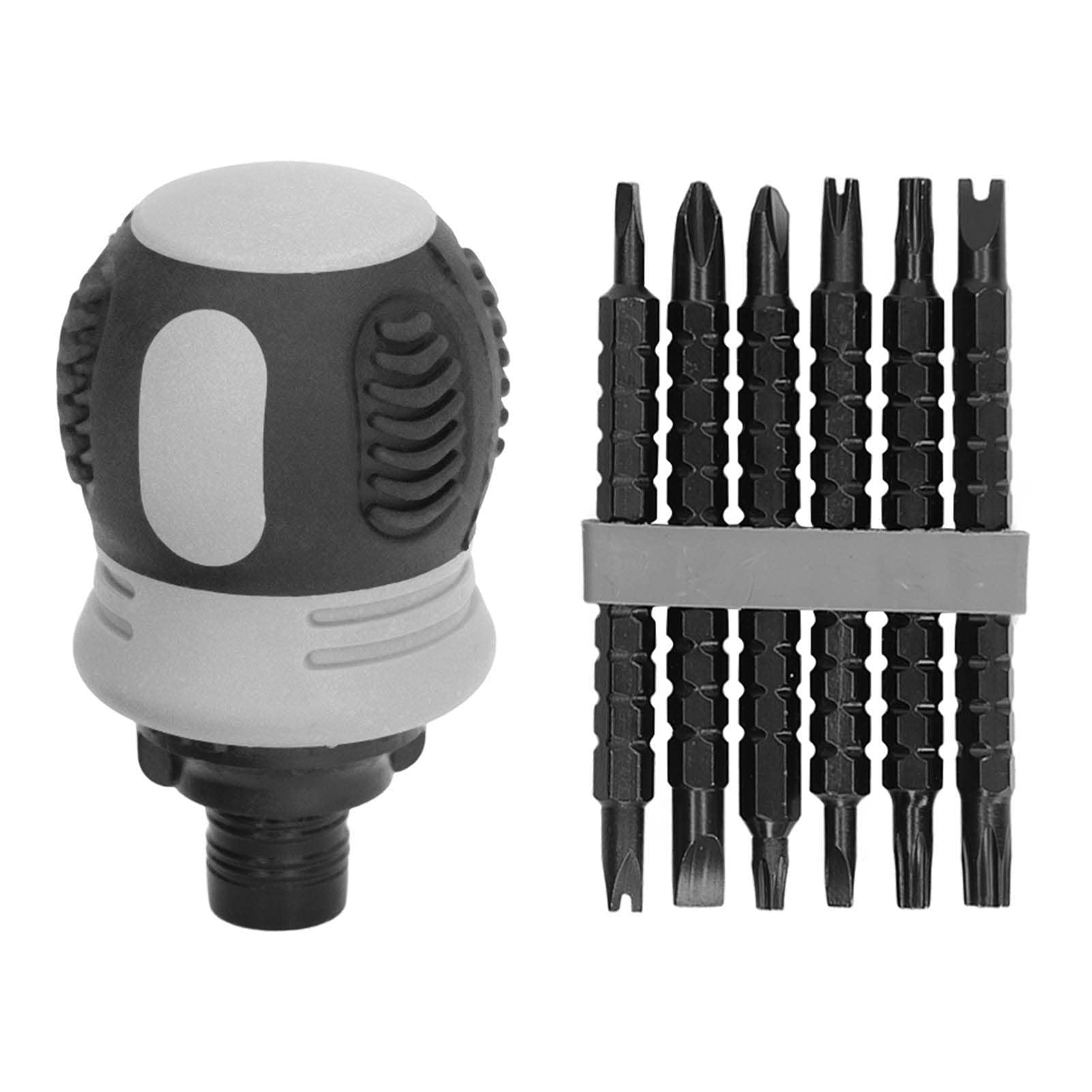 12 in 1 Ratchet Screwdriver Set Precision Multifunctional Self Locking Driver with Double End Drill Bits,Slotted/Philips/Pozi/Torx