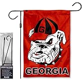Georgia Bulldogs Garden Banner Flag with Stand Pole Holder