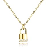 misszhi Gold Necklace for Women 14k Gold Necklaces for Women Trendy Lock Necklace Pendant Lightweight And Eye-Catching Padlock Necklaces