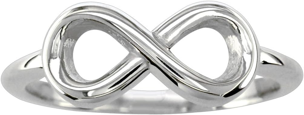 Small Flowing Infinity Ring in Sterling Silver