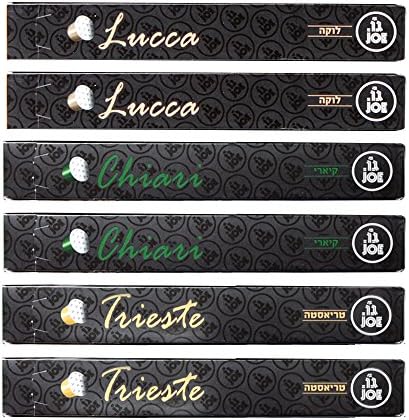 Cafe Joe USA Espresso Capsules, LISCIO ITALIANO, Nespresso Original Compatible Pods, 10-Count Sleeves, (60 Capsules)