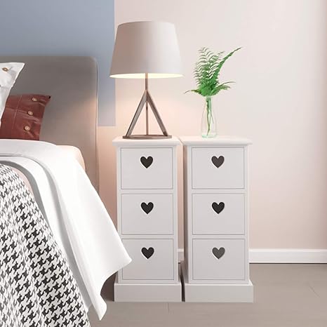 2 tables de chevet blanche