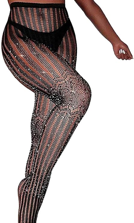 rhinestone fishnet stockings