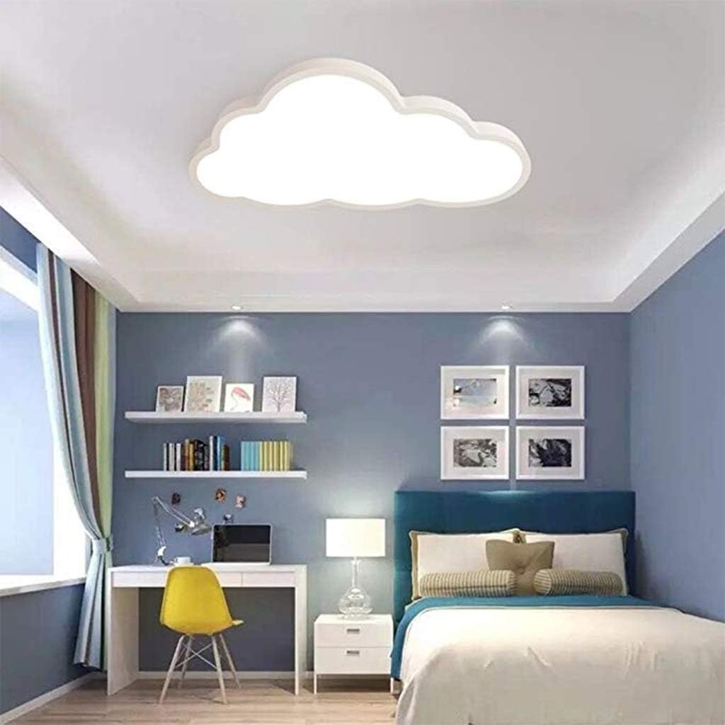 JINWELL Ultrathin 48W Led Ultrathin Ceiling Lamp 5cm Creative Clouds Cartoon Simple Warm White Light Ceiling Lamp for Boys Girls Bedroom Nursery Decorative Lighting (Color: White Light 2160 Lumens)