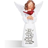Hosetim Cardinal Gifts for Women,Angel Cardinal Figurine Memorial Sympathy Gifts for Loss of Loved One,Sculpted Hand-Painted Figurine,5.1inches