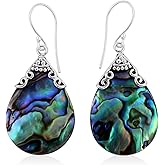 Abalone Shell 925 Sterling Silver Dangle Drop Earrings Jewelry Birthday Christmas Gifts for Women