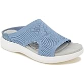 Jambu Women's June Flat Sandal, LT Denim Shimmer, 8