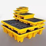 exproyzk Modular Spill Containment Platform Pallet Tray 50x36x10cm Yellow Black view 3