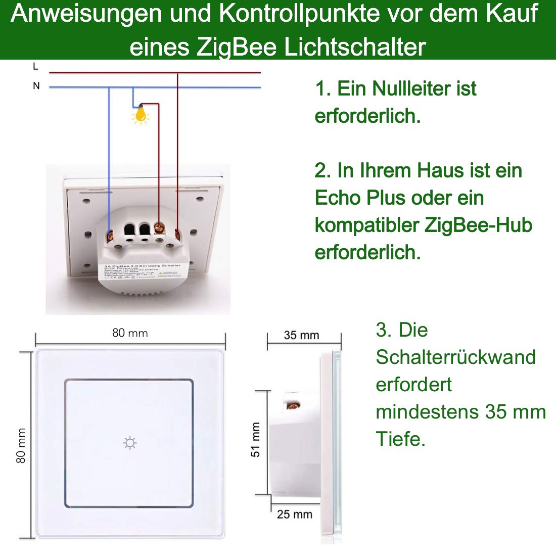 Bombillas Wi Fi Smart Zigbee 1 Interruptor De Luz De Grupo En La
