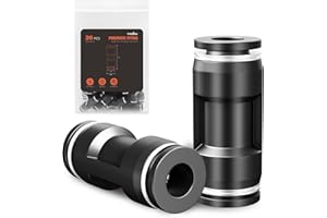 TRILINK 3/8" OD Push to Connect Fittings – Air Line Straight Connectors, Quick Connect Pneumatic Fittings, Push Lock Air Hose Fittings for Compressor, Air Tools & Tubing (20 PCS)