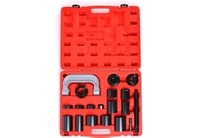 Gnhydxfe 21PCS Master Ball Joint Removal Tool Kit, Automotive Ball Joint Press Kit, Most 2WD 4WD Cars and Light Trucks(Red)