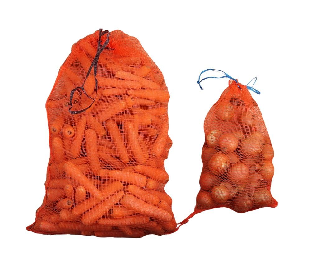 Gardening Naturally Onion Storage Net - Vegetable Nets 32 x 48cm (small) Holds approx 5kg (Pack of 10) - More Pack