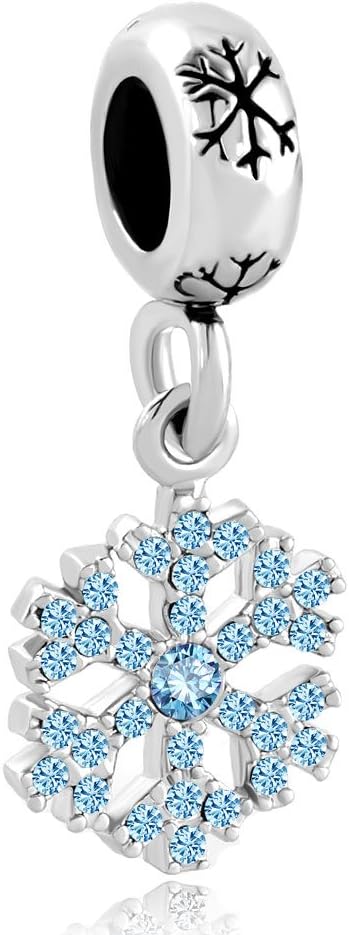 LuckyClover Jewellery Snowflake Charm Fit Pandora Charm Bracelets