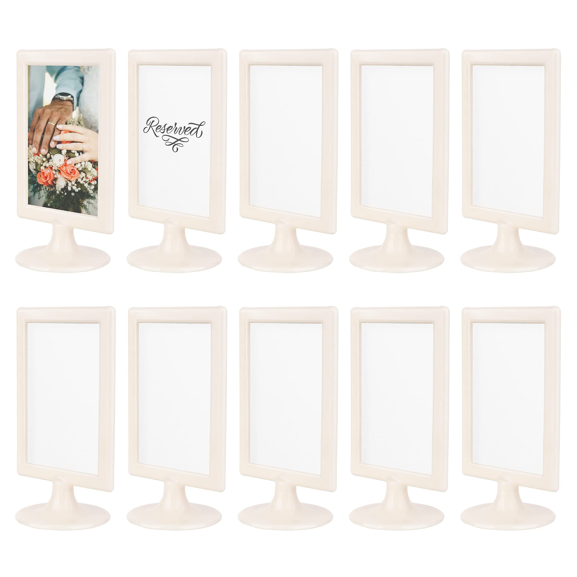 ALBEN White Pedestal Picture Frames - (White, 10 ct)