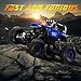 Tobeape RC Car, Wireless Remote Control Off Road RC Toy Car, 1/18 Scale High Speed RC Truck, 4 Wheel Drive Jeep, Birthday Gift for Children, Kids (2 Rechargeable Batteries Included) - Blue