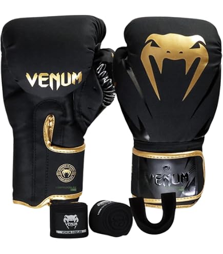 Venum Luvas de boxe Giant 3.0 - Couro napa - Preto/Prata - 227 g