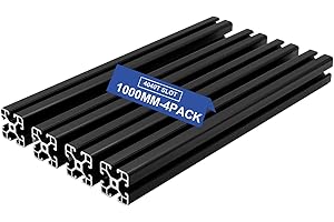 Seekliny 4Pack 4040 T Slot Aluminum Extrusion 1000mm Black Extruded Aluminum Profile 40x40 T-Slotted Framing European Standard Anodized Linear Rail for 3D Printer Accessories Parts