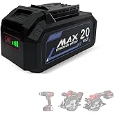 GGBON 20V 6.0Ah Battery for SKIL PWRCORE 20V Series Cordless Power Tools, Replacement for Skil Battery Model BY519601, BY519603, BY519702, Lithium-Ion