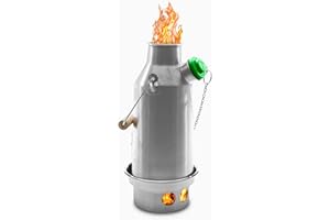Kelly Kettle Trekker - Stainless Steel Camp Kettle - Best Camping Kettle Boils Water Fast, Uses All Natural Bio Fuel, Rehydrate Food or Cook a Meal