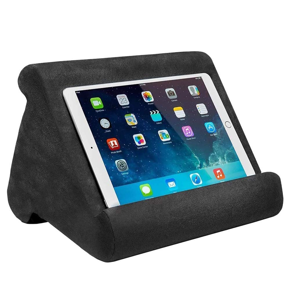 zhuolang Multi-Angle Soft Pillow Lap Stand for iPads, Tablets, eReaders, Smartphones, Books, Magazines (Black)